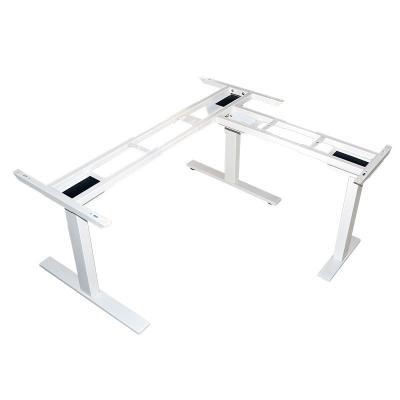 China Electric Lift Table (Height) Standing View Of Furniture Three Motor Height Adjustable Modern Metal Leg for sale