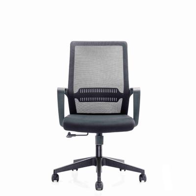 China Hot Selling Adjustable Black Mid-Back Swivel Chair (Height) Mesh Office Chair Computer Chair for sale