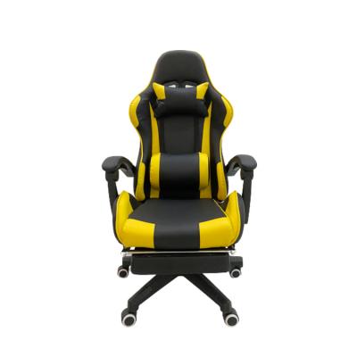 China Factory Direct Yellow High Back Adjustable (Height) Racing Style Office Computer Gaming Gaming Chair for sale