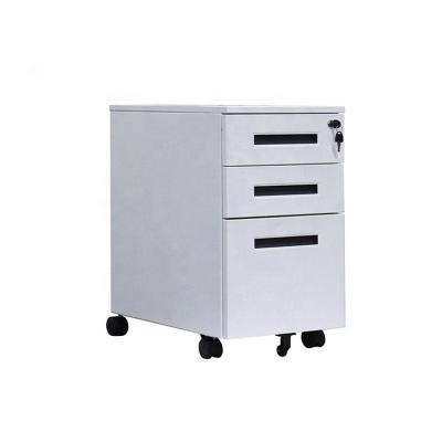 China Modern Movable Pedestal 3 Drawer Office Furniture Pedestal Filing Cabinet Movable Metal Cabinet for sale