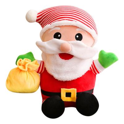 China 25cm Festival Cartoon Stuffed Santa Doll Lovely Christmas Stuffed Toy for sale