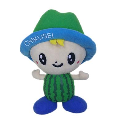 China 30cm Green Watermelon Boy Custom Plush Dolls Pillow Sofa Cushion Customize for sale