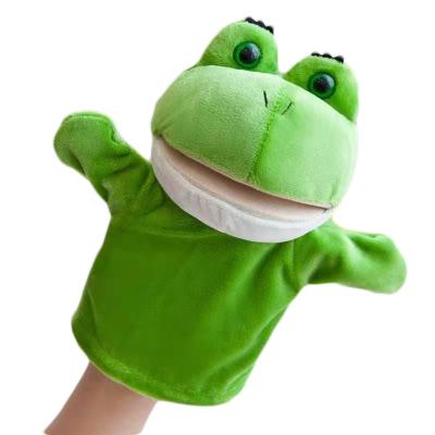 China 20cm Frog Mouth Hand Stuffed Animal Puppets Doll Glove Plush Toy for sale