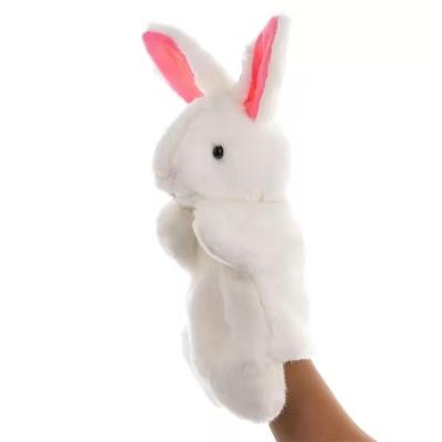 China 100% PP Cotton Rabbit Puppet Plush Toys Early Education Plush Hand Puppet for sale