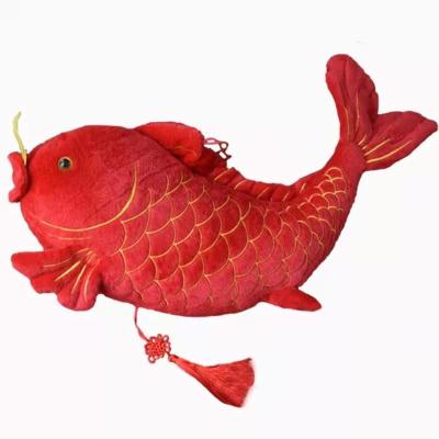 China Spring Festival Red Carp Plush Mascot Doll Home Decoration Pendant for sale