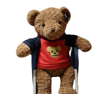 China 18cm 200g Nigger Brown Rose Velvet Teddy Bear Plush Doll Dressed Cute Cuddly Toy for sale