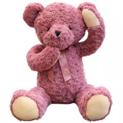 China Rose Red Girl Sleep Cuddle Shy Teddy Bear Plush Toys Small Cute Rag Doll 85cm for sale