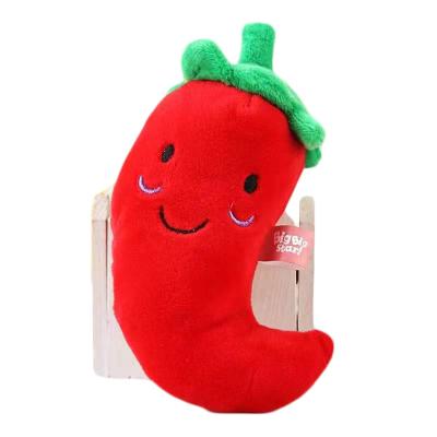 China 15cm Anti Bite Fruit Vegetables Cat Plush Toys Vocal Dog Plush Toys for sale