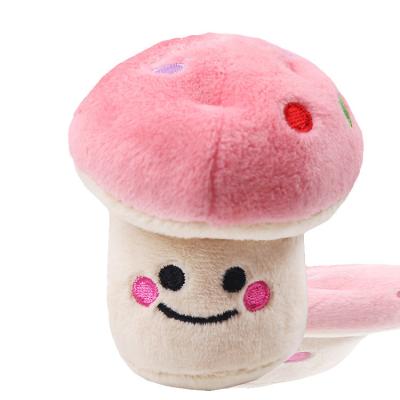 China Creative 10cm Vocal Mushroom Plush Toys For Pet for sale