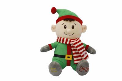 China Electric Embroidery Cartoon Boy Plush Christmas Gift Toy for sale