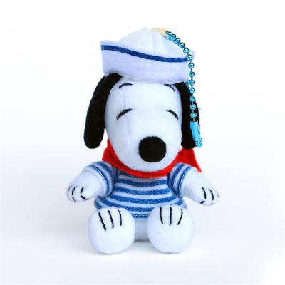 China Wholesale 15 Cm Lovely Sailor Suit Snoopy Plush Key Chain Bag Pendant Little Boy'S Present for sale