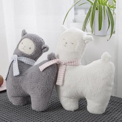 China Skin Friendly 30cm Polypropylene Cotton Filling Alpaca Plush Toy for sale