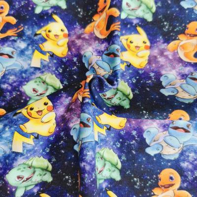 China Cartoon anti-static custom pattern factory textile china fabric digital print cotton lycra children's clothing fabric for sale