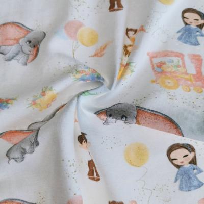 China Anti-static cotton high quality custom made lycra cartoon fashion digital printing fabric for kids for sale