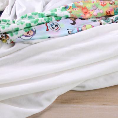 China Anti-Static Home Textile Brushed Soft 100% Polyester Double Side Minky Fabric Plush Baby Blanket Fabric for sale