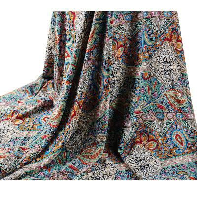 China Store Custom Designs Paisley Printing In 100 Polyester Satin Fabric For Clothes Garments Dress for sale