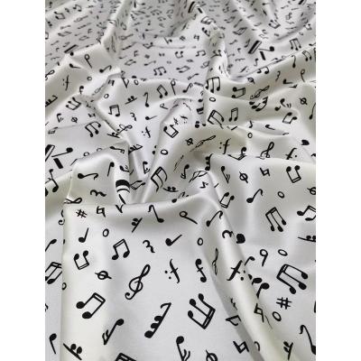 China Pill Music Pure Silk Anti Copy 100% Matte Satin Silk Fabric For Dress for sale