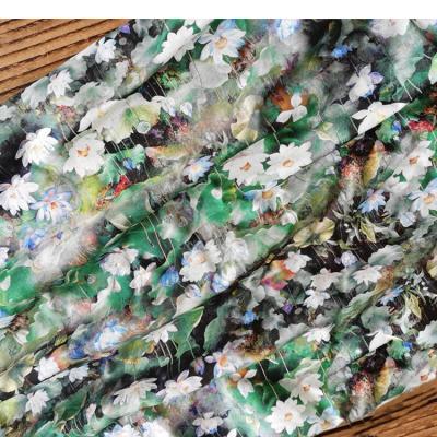 China Organic Wholesale Digital Printing Cotton Linen Fabric For Woman's Garment for sale