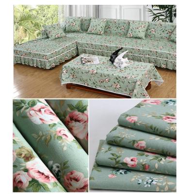 China Anti-static Digital Printing Flowers Fabric For Sofa Curtains Digital Printing Cotton Canvas Fabric for sale