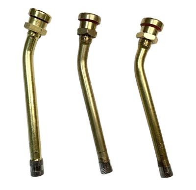 China Tr573 Automotive Tubeless Parts Truck Flange-in Brass Valve Stem Wheel Parts Tire Valve for sale