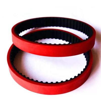 China Farm XL/L/H/XH/XXH/T5/T10 Trapezoidal Tooth Rubber Timing Belt Red Covered timing Belt for packing machine for sale