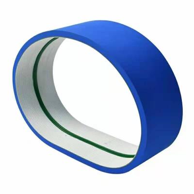 China Durability Customizable PVC blue cloth foam sponge conveyor belt for labeling machine for sale