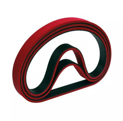 China Durability High Strength Red Rubber Coating Industrial Transmission Flat Belt for sale