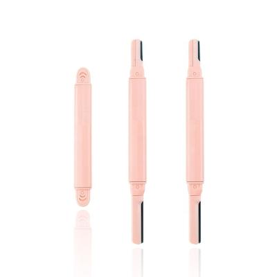 China 3 Pieces Portable Foldable Stainless Steel Eyebrow Shaver Low Price Care Portable Beauty Facial Safe for sale