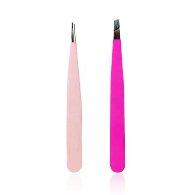 China Multifunctional Fashion Hair Removal Trimming Custom Color Stainless Steel Eyelash Tools Eyebrow Tweezers for sale