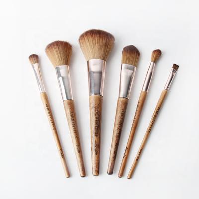 China Angular Blush Beauty Tools 6pcs Professional Cosmetic Makeup Brush For Blush And Eyeshadow for sale