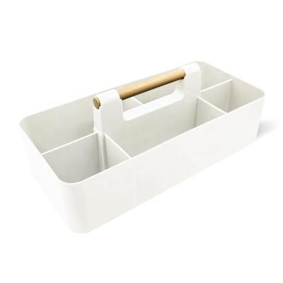 China Simple Portable Plastic Desktop Cosmetics Storage Box Multifunctional Jewelry Organizer for sale