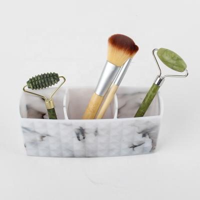 China Marble Sustainable Design Fashion Storage Makeup Brush Cosmetic Organizer Lipstick Holder Beauty Tools Storage for sale