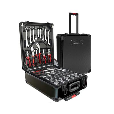 China Easy To Storage And Carry Professional Aluminum Mechanic Tool Set Trolley Case In House 799pcs Repair Kit With Tool Belt for sale