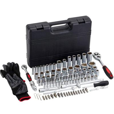 China Vehicle Repair 108pcs Socket Wrench Tool Kits Mechanics Chrome Vanadium Auto Repair Tool Kit Cabinet With Tool Box for sale