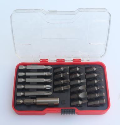 China 22PCS Chrome Vanadium Screwdriver Bit Set 25mm 50mm Carbon Steel Extension Bar Bit Material Tool Kit for sale