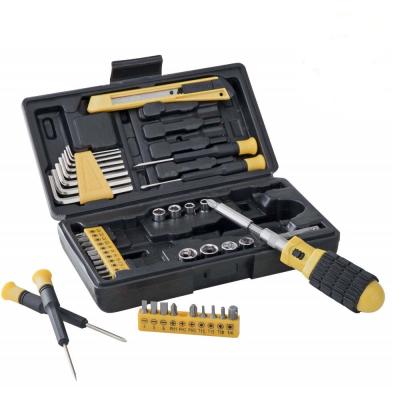 China Carbon Steel 45 Pcs Cheap Mini Hand Tool Box Small Tool Kit Set for sale