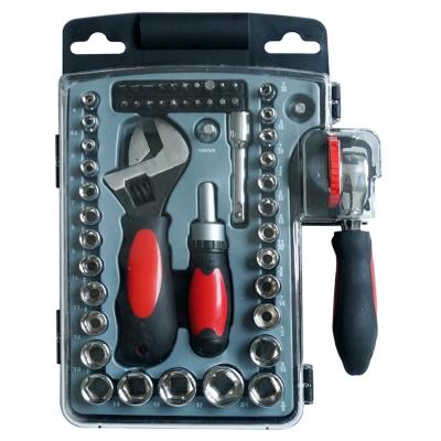 China 54PCS Wrench Socket Kit Auto Mechanics Stubby Chrome Vanadium Steel Stubby Ratchet Tool Kit for sale