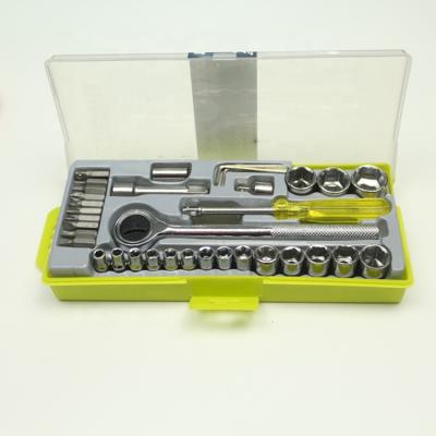 China Repair Hot Promotional Tool 36pcs Ratched Handle Plastic Socket Case Set Hand Tools for sale