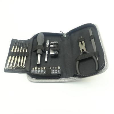 China Cheap Price 25PCS Mini Multi Function Household Tool Easy Storage Set In Bag Hardware Pocket Promotional Tool Kit for sale