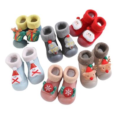 China Other Small Monster Non Slip Baby Socks Rubber Bottom Shoes Winter Anti Walking Sock for sale