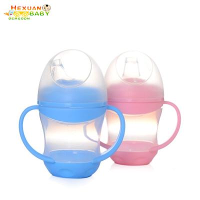 China BPA Free Design 160ml Water Bottle Leak Prevention New No Puddle Baby Sippy Training Drinking Cup With Lid Handle for sale