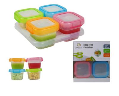 China BPA Free Baby Food Container Baby Blocks Freezer Storage Containers Summer Dining Set Portable BPA Free Food Supplement Storage Box for sale