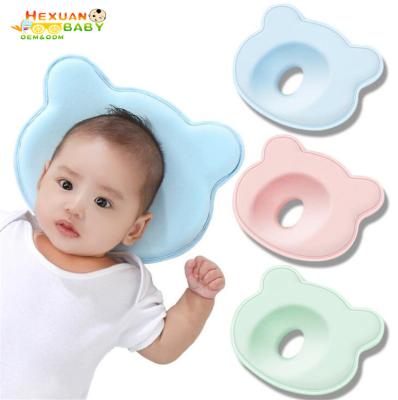 China Sleep Viable Blue Newborn Infant 0-12 Months 3D Head Protection Memory Foam Pillow Bound New Slow Advanced Baby Flat To Support Head for sale