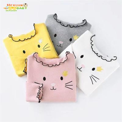 China Autumn Winter Children Kids T-shirts Girls Cartoon Breathable Cute Pullover Long Sleeve Top for sale