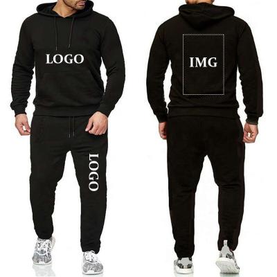 China Custom Logo Jogger Tracksuits Sports ActiveWear QUICK DRY High Quality Plain Blank Oversized Slim Plus Size Cotton Hoodie Set Unisex for sale