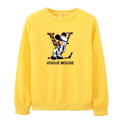 China 2021 Loose Street Waterproof Crewneck Fashion Print Mickey Sweater GOODVERY Fleece Sweater Women for sale