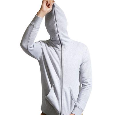 China 2021 Anti-Wrinkle Custom LOGO White Men Zipper Hoody Sweatshirt Fashion Casual Hop Sports Full Face Zipper Hoodies Full Zip Up Hoodie for sale