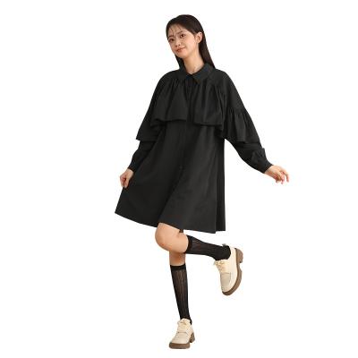 China 2023 Autumn New Asia Women's Anti-Static Clothing Dresses Casual Dress Cotton Mini Dress for sale