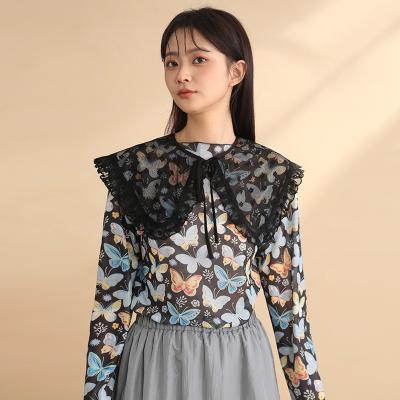 China Women Detachable Anti-pilling Neck Collar-piece Lace Detachable Collars for sale