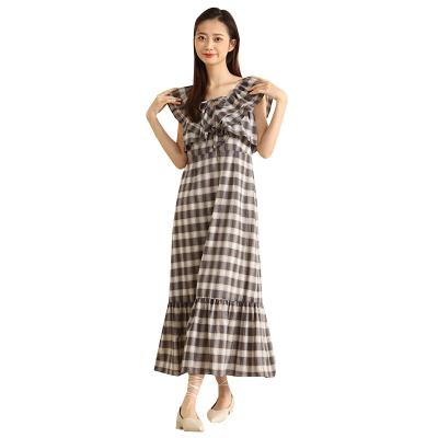 China 2023 Summer New Women's Casual Dress Gingham Dresses Anti-Static for sale